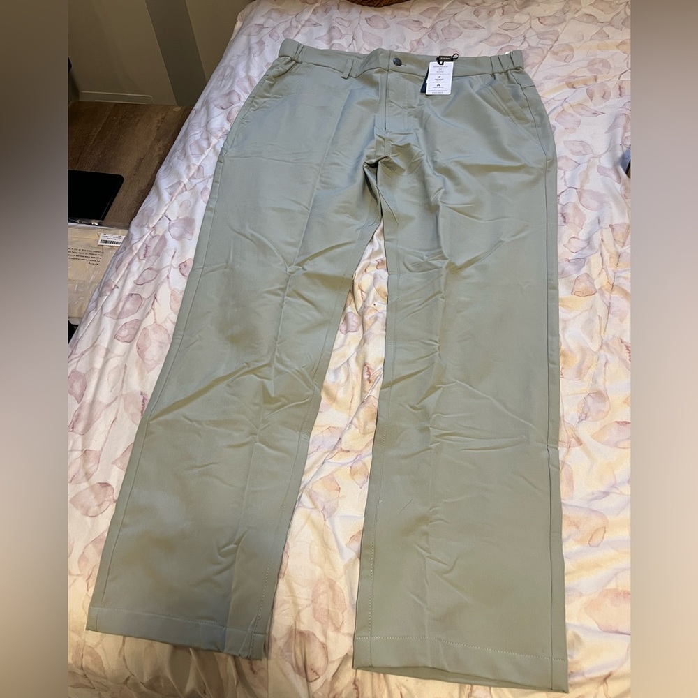 Lightweight Moisture Wicking Dress Golf Pants - green 36x30